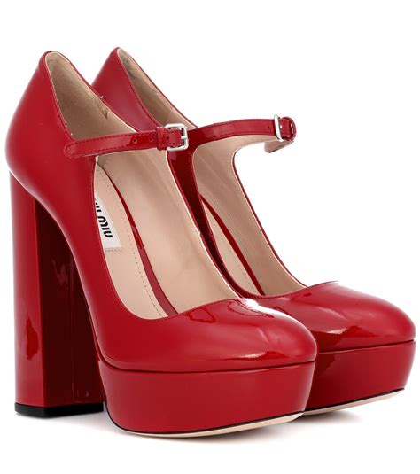 red satin mary janes miu miu|Designer Miu Miu Mary Jane Shoes for Women .